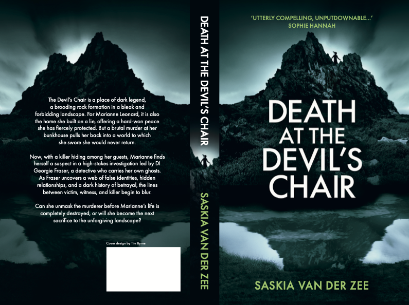 Death at the Devil's Chair - Full book cover with spine showing atmospheric Shropshire Hills crime thriller design